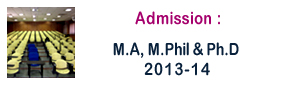 MA Mphi phd admission 2013-14